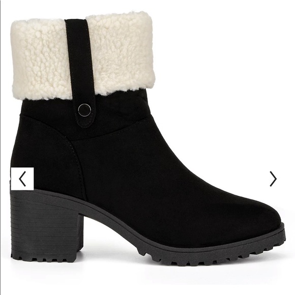 Olivia Miller Womens Amy Sherpa Cuff Bootie - Picture 3 of 5